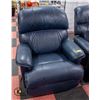 Image 1 : ESTATE BLUE LEATHERETTE ROCKING RECLINER