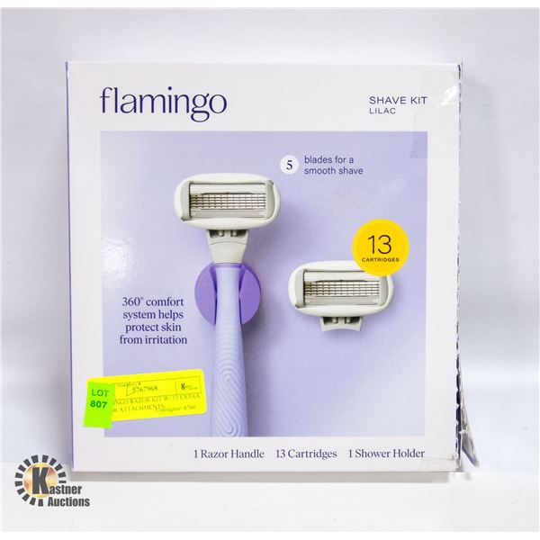 FLAMINGO RAZOR KIT W/ 13 EXTRA RAZOR ATTACHMENTS
