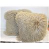 Image 1 : 2 AUTHENTIC SHEEPSKIN AUSTRALIAN THROW PILLOWS
