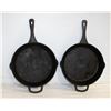 LOT OF TWO LARGE CAST IRON PANS