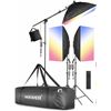 Image 1 : NEW NEEWER 3-PACK LED SOFTBOX LIGHTING KIT