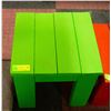 Image 1 : HANDMADE HAND PAINTED/STAINED WOODEN TABLE/STOOL