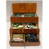 Image 1 : HANDMADE VINTAGE SEWING BOX FILLED WITH SEWING