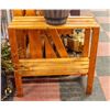 2 TIER WOOD SIDE TABLE H-31.25" W-13.5" L-31.5"