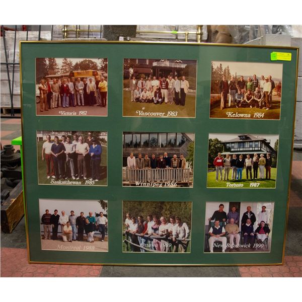 BRASS MATTED PICTURE FRAME 36.5  X 30.5 