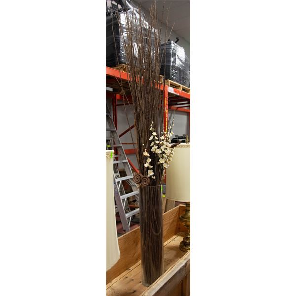 VASE WITH STICKS 75" TALL