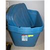 Image 1 : BUNDLE OF 4 RUBBERMAID 68 LITER STORAGE