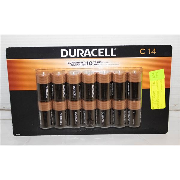 NEW DURACELL SIZE C BATTERY 14 PACK