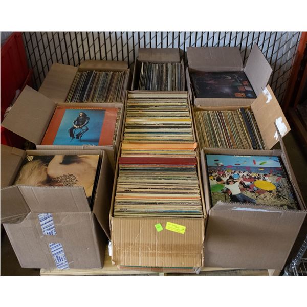 PALLET OF RECORDS INCLUDES ROCK, POP, COUNTRY &