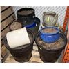 Image 1 : PALLET OF 3 EXTRA LARGE VINYL POTS VARIOUS CERAMIC