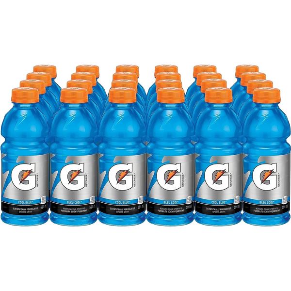 NEW CASE OF 24 GATORADE COOL BLUE SPORTS DRINK