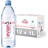 Image 2 : NEW CASE OF 12 X 1L BOTTLES OF EVIAN NATURAL