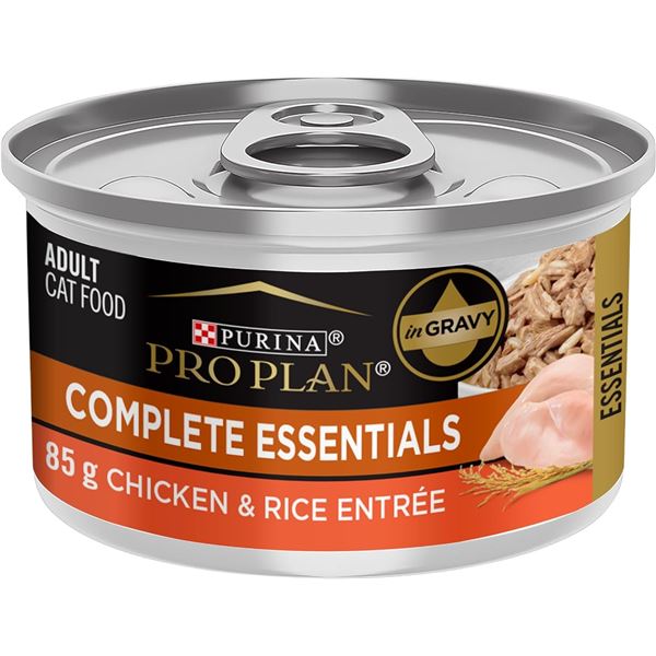 NEW CASE OF 24 PURINA PRO PLAN WET CAT FOOD CANS