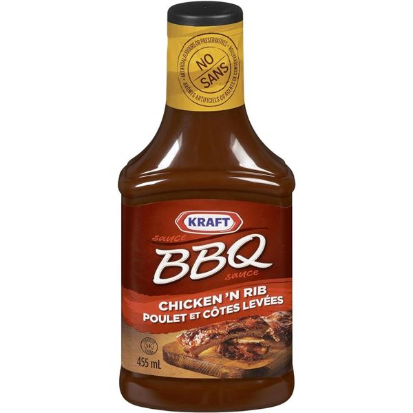 NEW CASE OF KRAFT CHICKEN N' RIB BBQ SAUCE