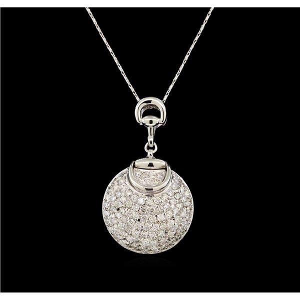 14KT White Gold 2.75 ctw Diamond Pendant With Chain