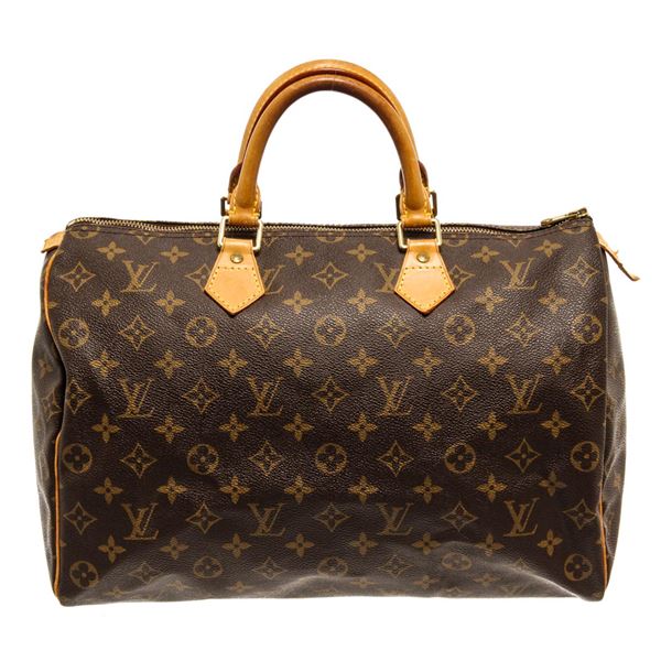 Louis Vuitton Brown Monogram Canvas Speedy 35 Handbag