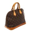 Image 3 : Louis Vuitton Brown Monogram Canvas Leather Alma Satchel Bag