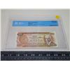 Image 3 : 1975 CCCS graded. Canadian 100 dollar bill, Crow/Bouey - Prefix AJD 6174260 - UNC 60