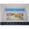 Image 5 : 2003 CCCS graded. Canadian 100 dollar bill, Jenkins/Dodge - Prefix BKA 8169181 - UNC 64