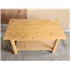 Image 1 : Small wooden table - 30"W x 16"D x 18"H