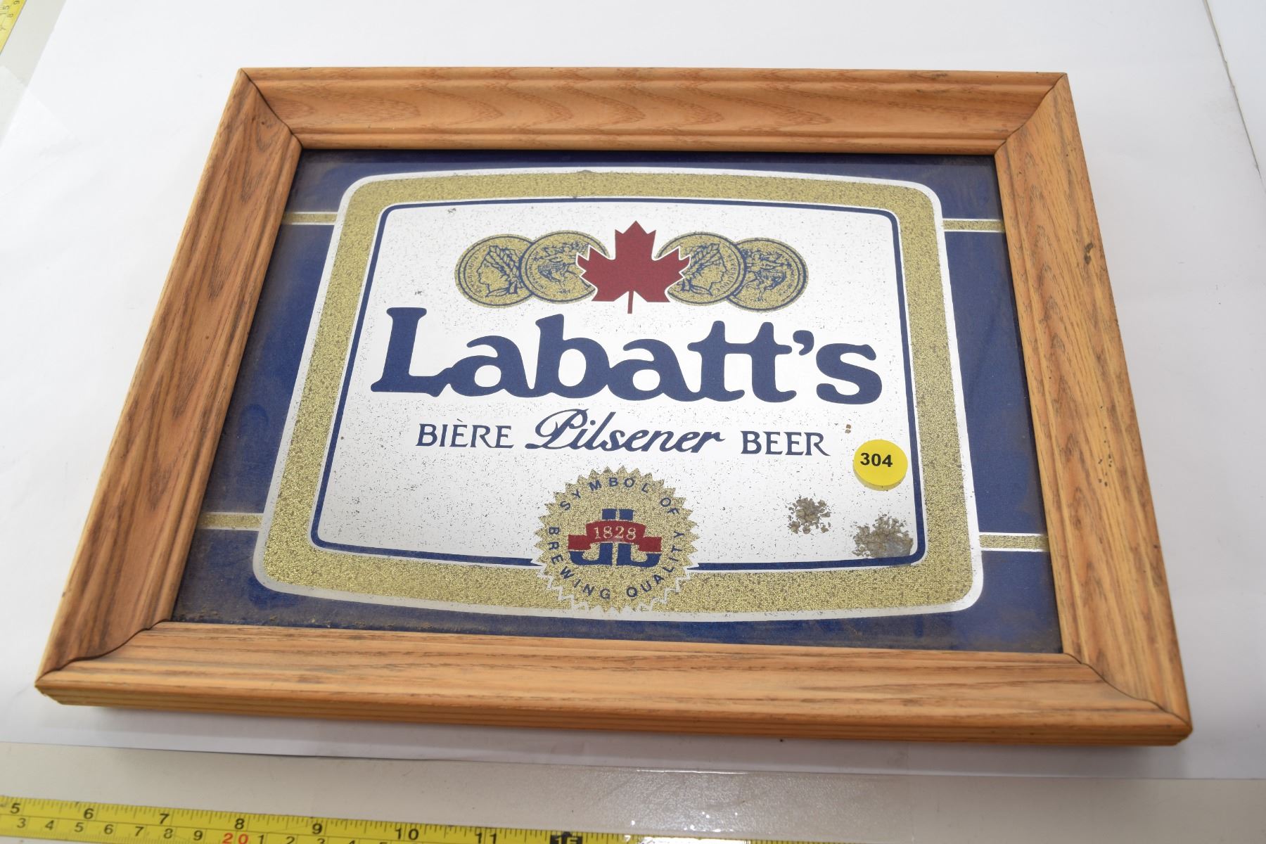 Old Labatt's mirror beer sign - Schmalz Auctions