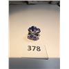 Image 4 : Deep purple stone and 925 silver ring. Size 6-1/4 to 6-1/2