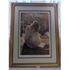 Image 1 : Limited edition numbered print of young woman praying 22-1/2" x 29-1/2" frame