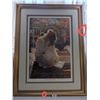 Image 2 : Limited edition numbered print of young woman praying 22-1/2" x 29-1/2" frame