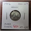 Image 1 : 1956 Hook Canadian Silver 10 Cents. Scarce Hans Zoell variety. MS-64.