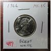 Image 1 : 1966 Canadian Silver 25 Cents. MS-65. Bright White.