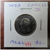 Image 1 : 2023 Canadian Charles III 25 Cents. The first coinage of King Charles III. MS-64 from an original Ro