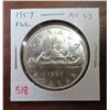 Image 1 : 1957 Full Water Lines Silver Dollar. MS-63. Lustrous.