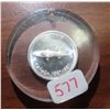 Image 1 : 1967 Canadian Centennial Silver 10 Cents housed in acrylic.
