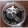 Image 1 : 1983 World University Games Silver Dollar. Proof with Ultra Heavy Cameo. Housed in its original Roya