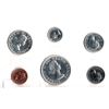 Image 2 : 1964 Uncirculated Six Coins Silver Dollar, Fifty Cent Piece, Quarter, Dime, Nickel, Penny