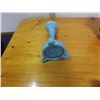Image 3 : antique blue milk glass candle holder