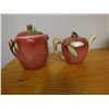 Image 2 : 2pc vintage teapot and jar - small chip in spout, Japan