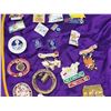 Image 5 : Lions Club members vest, with lions club collectors pins - c/w matching hat