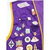 Image 7 : Lions Club members vest, with lions club collectors pins - c/w matching hat