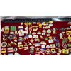 Image 3 : Large red velvet sheet, filled with Lions Club collector's pins