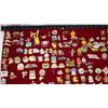 Image 2 : Large red velvet sheet, filled with Lions Club collector's pins