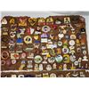 Image 2 : 2 Small brown corduroy sheets, filled with Lions Club collector's pins