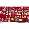 Image 8 : Large red velvet sheet, filled with Lions Club collector's pins