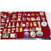 Image 9 : Large red velvet sheet, filled with Lions Club collector's pins