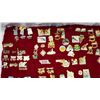 Image 2 : Large red velvet sheet, filled with Lions Club collector's pins