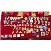 Image 8 : Large red velvet sheet, filled with Lions Club collector's pins