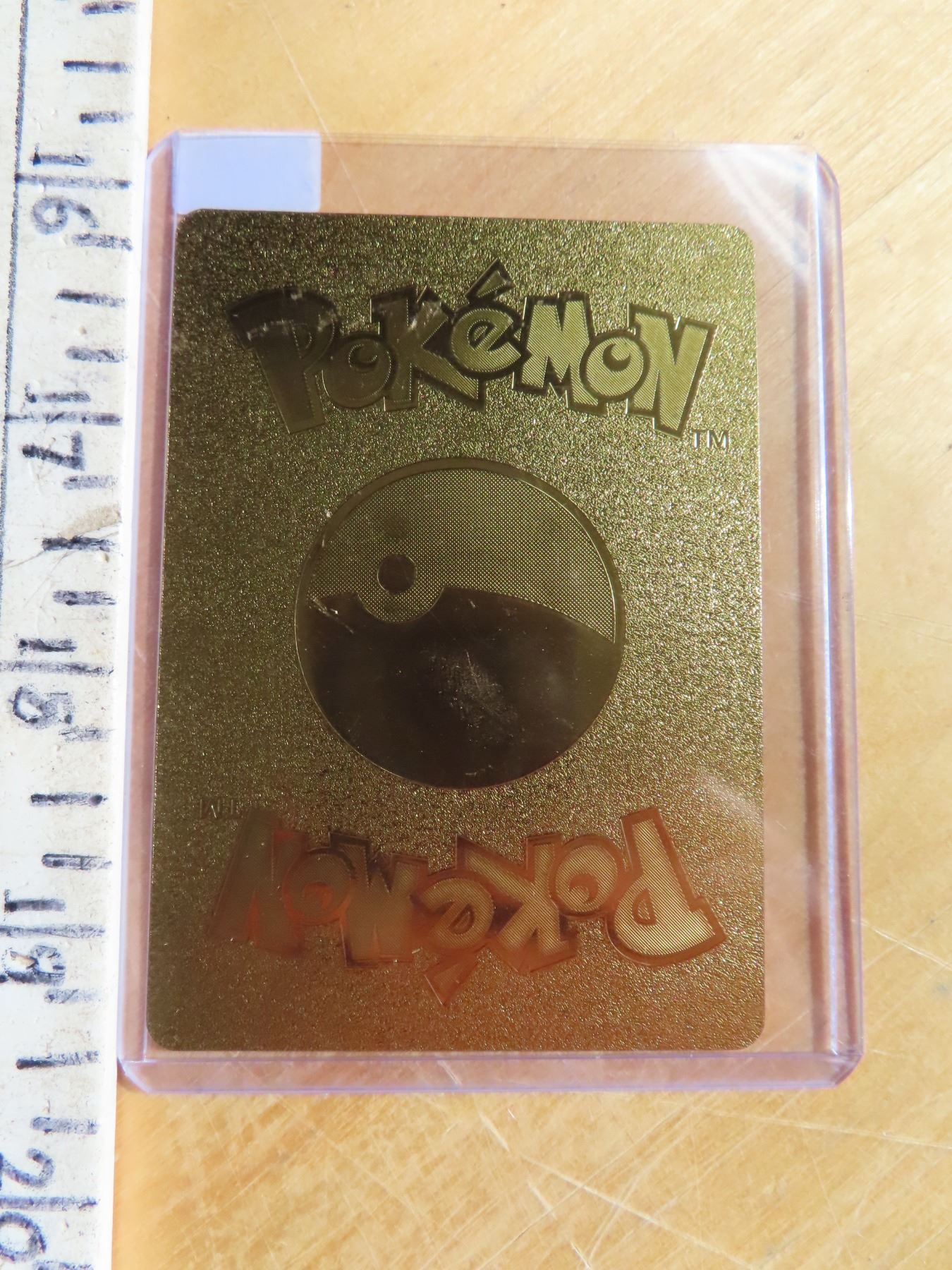 Pikachu Mega Ampharos gold metal Pokmon card Pikachu Mega Ampharos gold metal Pokmon card