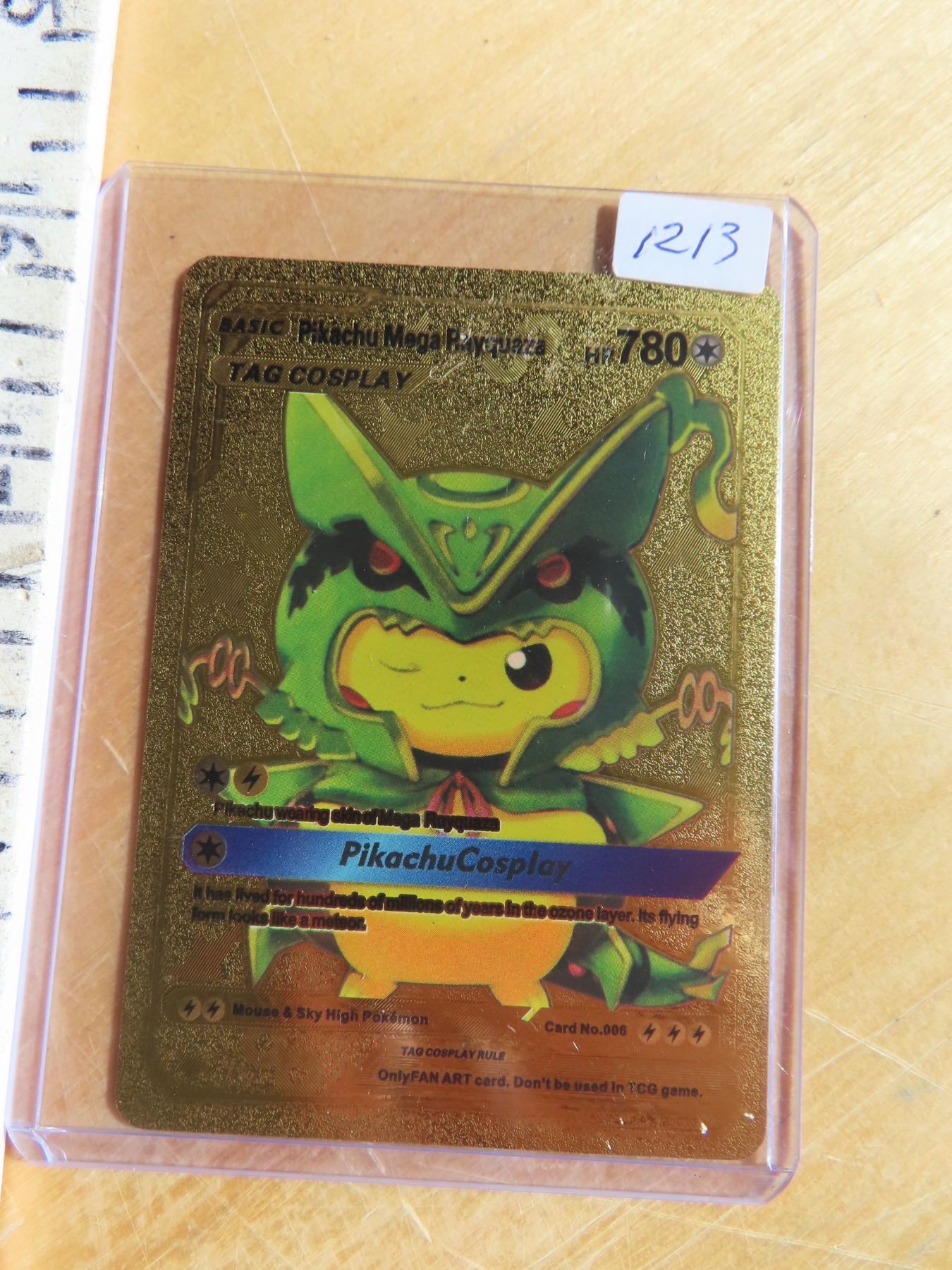 Pikachu Mega Rayquaza gold metal Pokmon card - Schmalz Auctions Pikachu Mega Rayquaza gold metal Pokmon card - Schmalz Auctions
