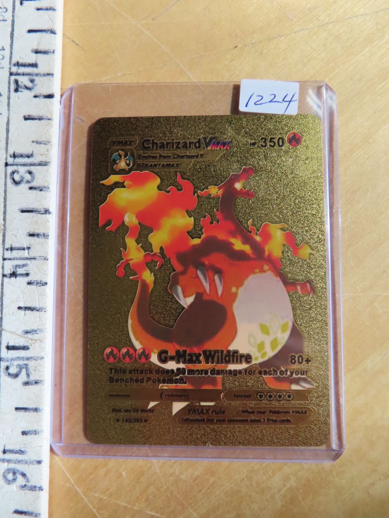 Charizard V Max gold metal Pokmon card - Schmalz Auctions Charizard V Max gold metal Pokmon card - Schmalz Auctions