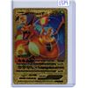 Image 1 : Charizard V gold metal Pokémon card